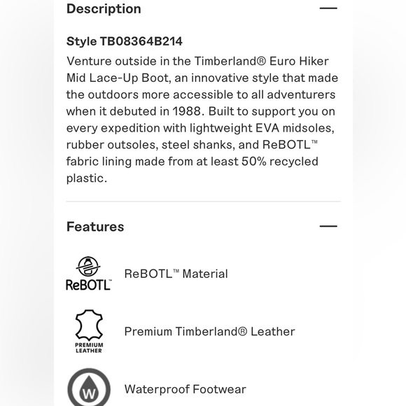 Women's Size 10 Timberland Euro Hiker Boot - Picture 11 of 12